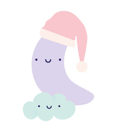 purple sleepy moonのイラスト素材