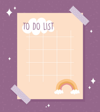daily planner cartelのイラスト素材