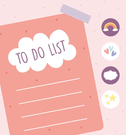 daily planner posterのイラスト素材