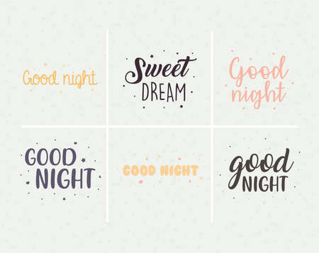 good night phrasesのイラスト素材