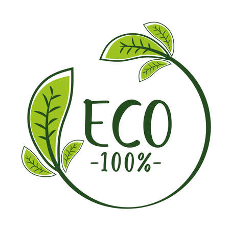 seal , 100 percent ecoのイラスト素材