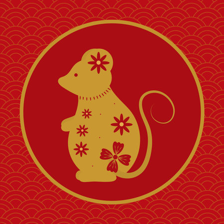 chinese zodiac golden ratのイラスト素材