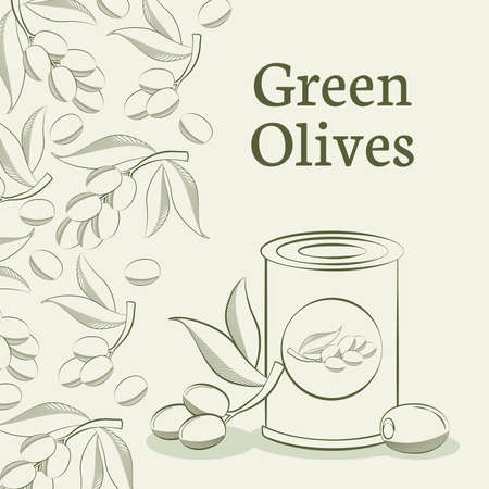 olive oil designのイラスト素材