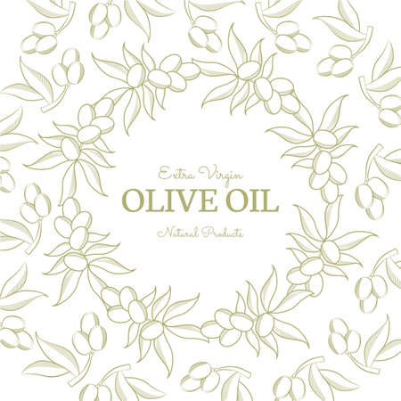 olive oil cardのイラスト素材