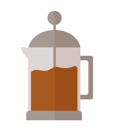 coffee french pressのイラスト素材