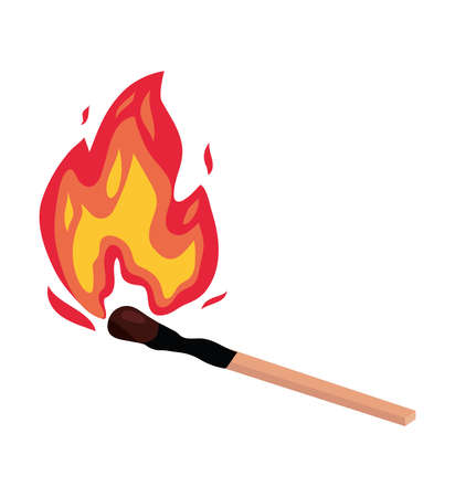 cute lit matchのイラスト素材