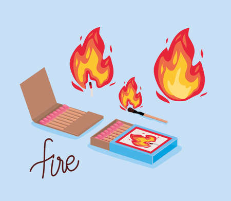 matchbox items over blueのイラスト素材