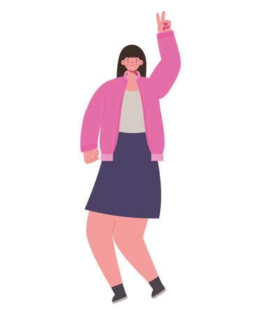 happy teen iconのイラスト素材