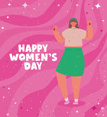 happy women day illustrationのイラスト素材