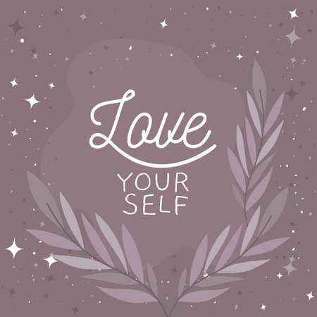 love yourself quoteのイラスト素材