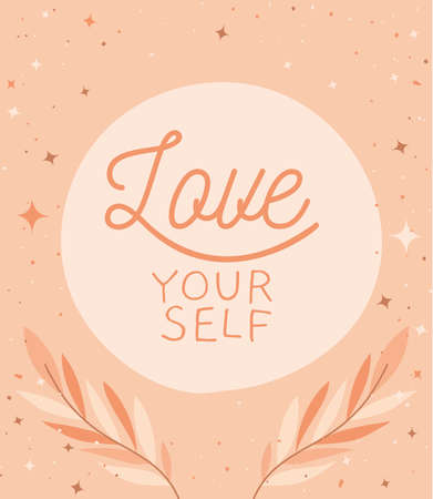 love yourself designのイラスト素材