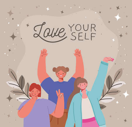 love yourself cardのイラスト素材