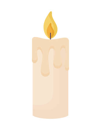 gray candle on white backgroundのイラスト素材
