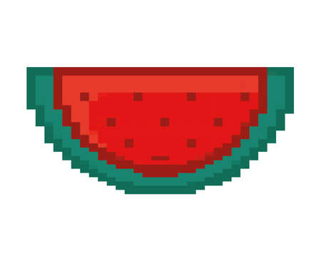 pixelated watermelon designのイラスト素材