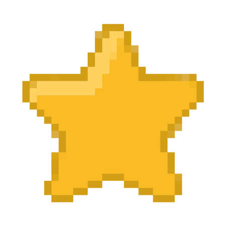 pixelated star designのイラスト素材