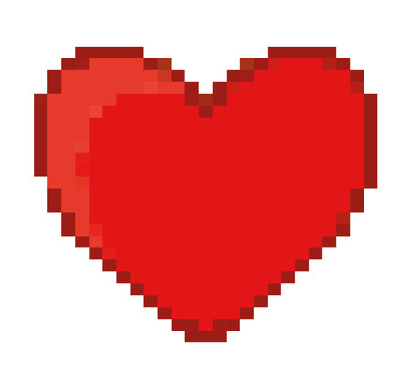 pixelated heart illustrationのイラスト素材