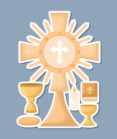 six first communion itemsのイラスト素材