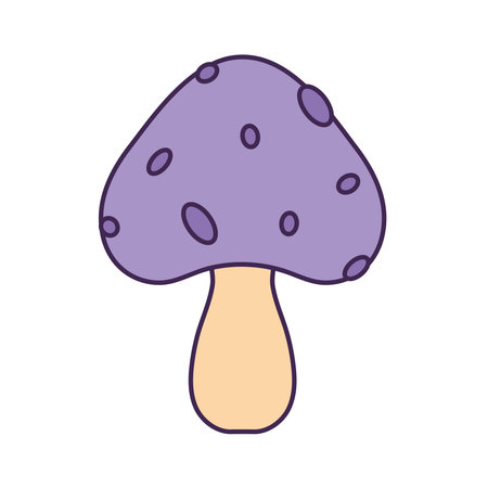 purple mushroom designのイラスト素材