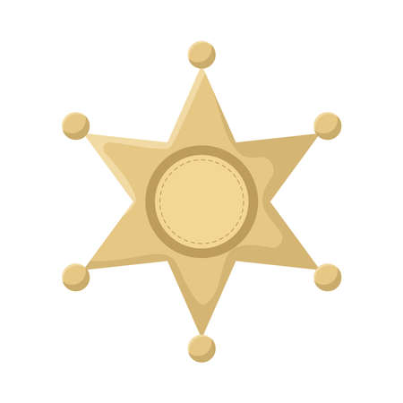 golden sheriff starのイラスト素材