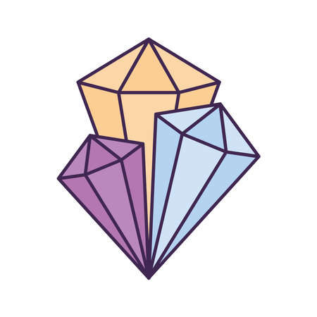 magic crytals designのイラスト素材