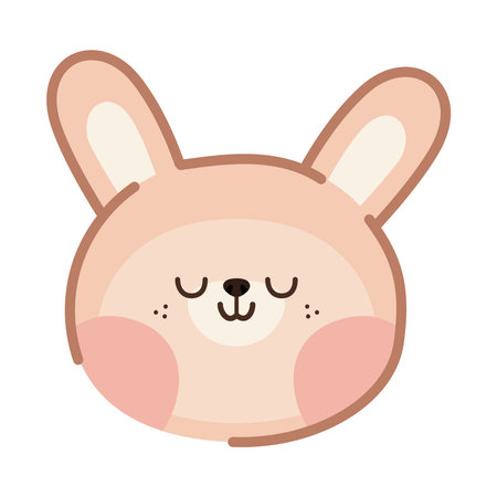 cute bunny faceのイラスト素材
