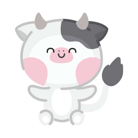 happy cow designのイラスト素材