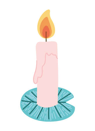 purple spa candleのイラスト素材