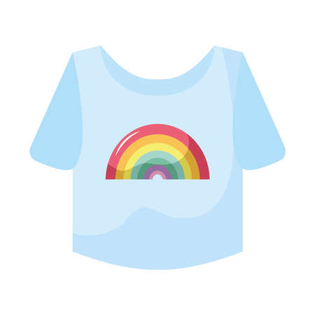 shirt with rainbowのイラスト素材