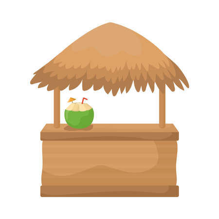 coconut cocktail storeのイラスト素材