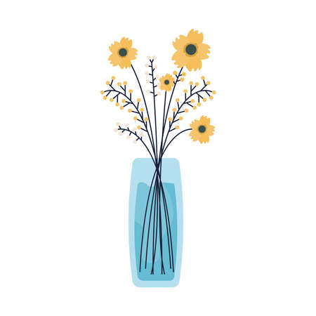 light yellow flowers bouquetのイラスト素材