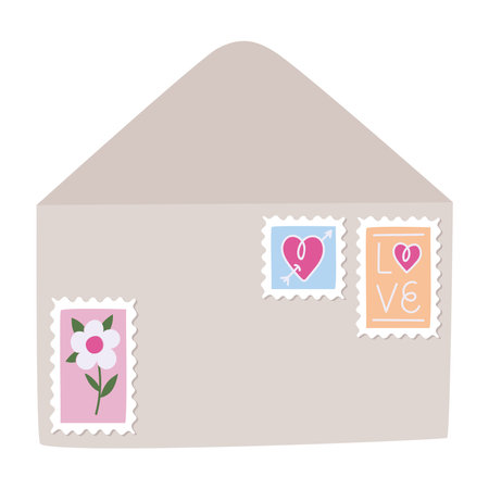 colorful envelope vectorのイラスト素材