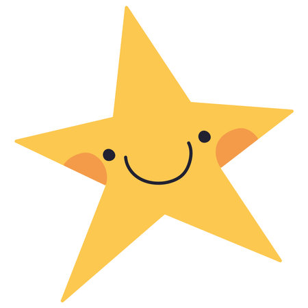 smiling star designのイラスト素材