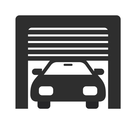 vehicle in parking spotのイラスト素材