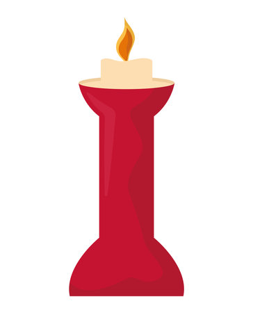 red candle designのイラスト素材