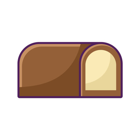 chocolate piece with creamのイラスト素材