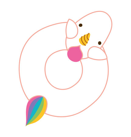 unicorn float designのイラスト素材