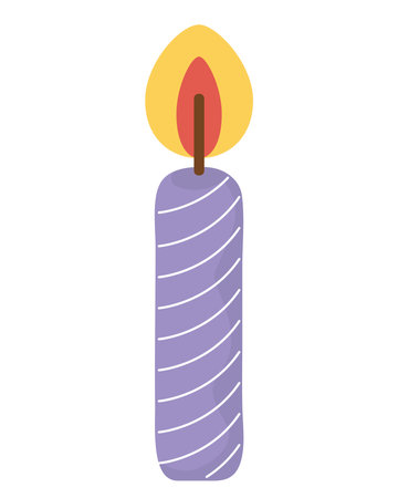 purple candle designのイラスト素材