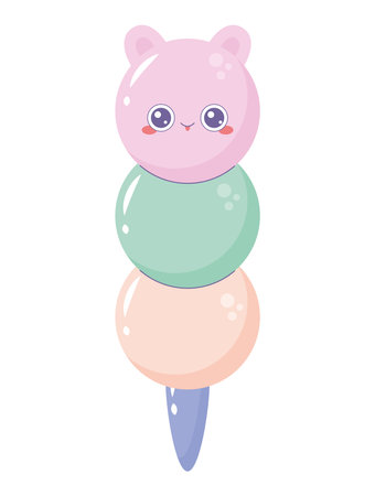 kawaii dango designのイラスト素材