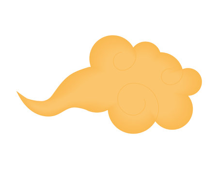 yellow cloud designのイラスト素材