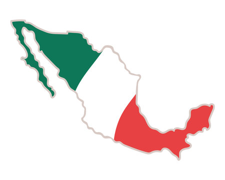 mexico map illustrationのイラスト素材