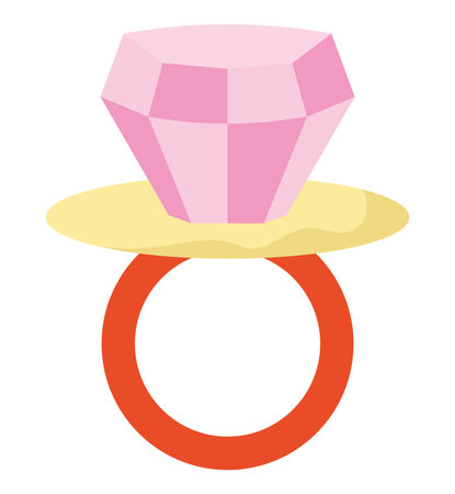 candy pink diamond ringのイラスト素材