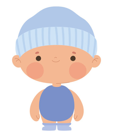 baby boy illustrationのイラスト素材
