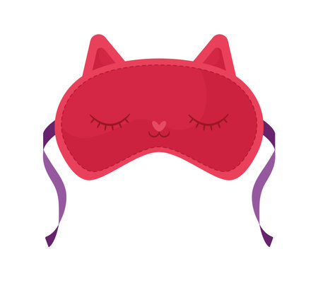sleepy mask of catのイラスト素材