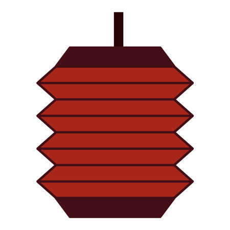 red asian lampのイラスト素材