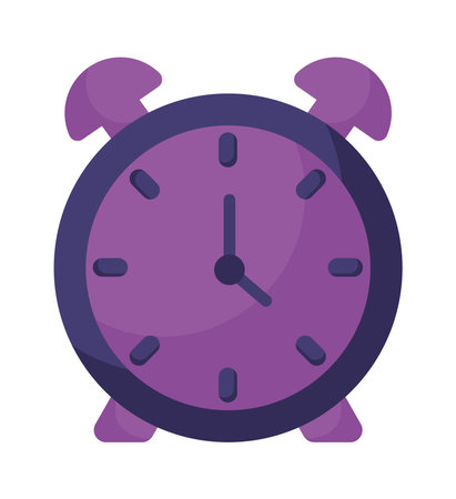purple clock designのイラスト素材