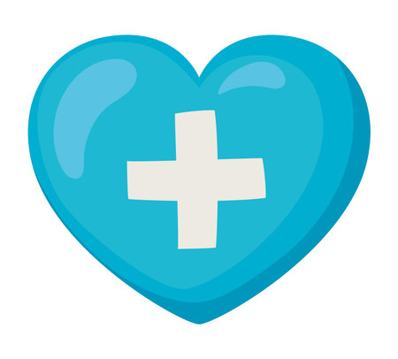 blue medicine heartのイラスト素材