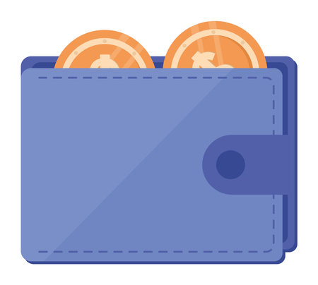 blue wallet designのイラスト素材