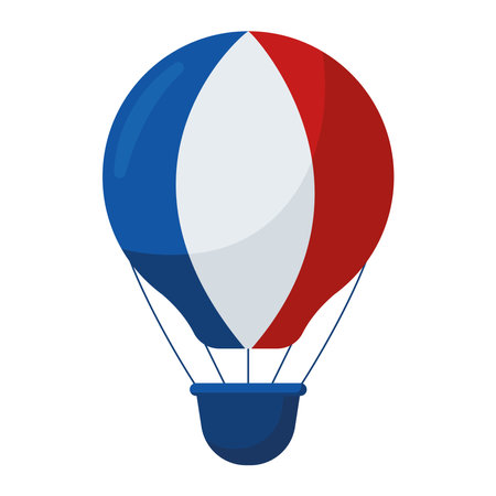 french hot air balloonのイラスト素材