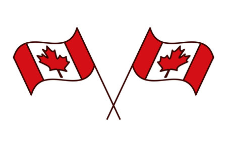 canada flags designのイラスト素材