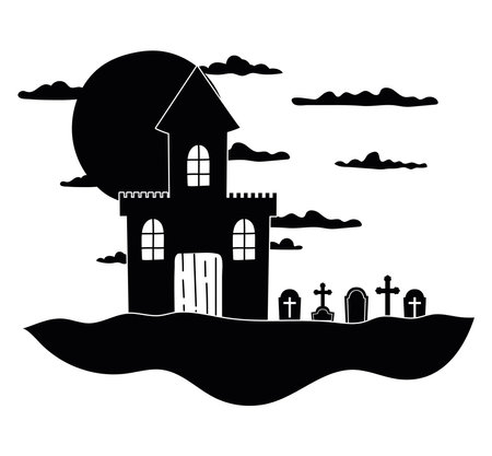 black cemetery designのイラスト素材